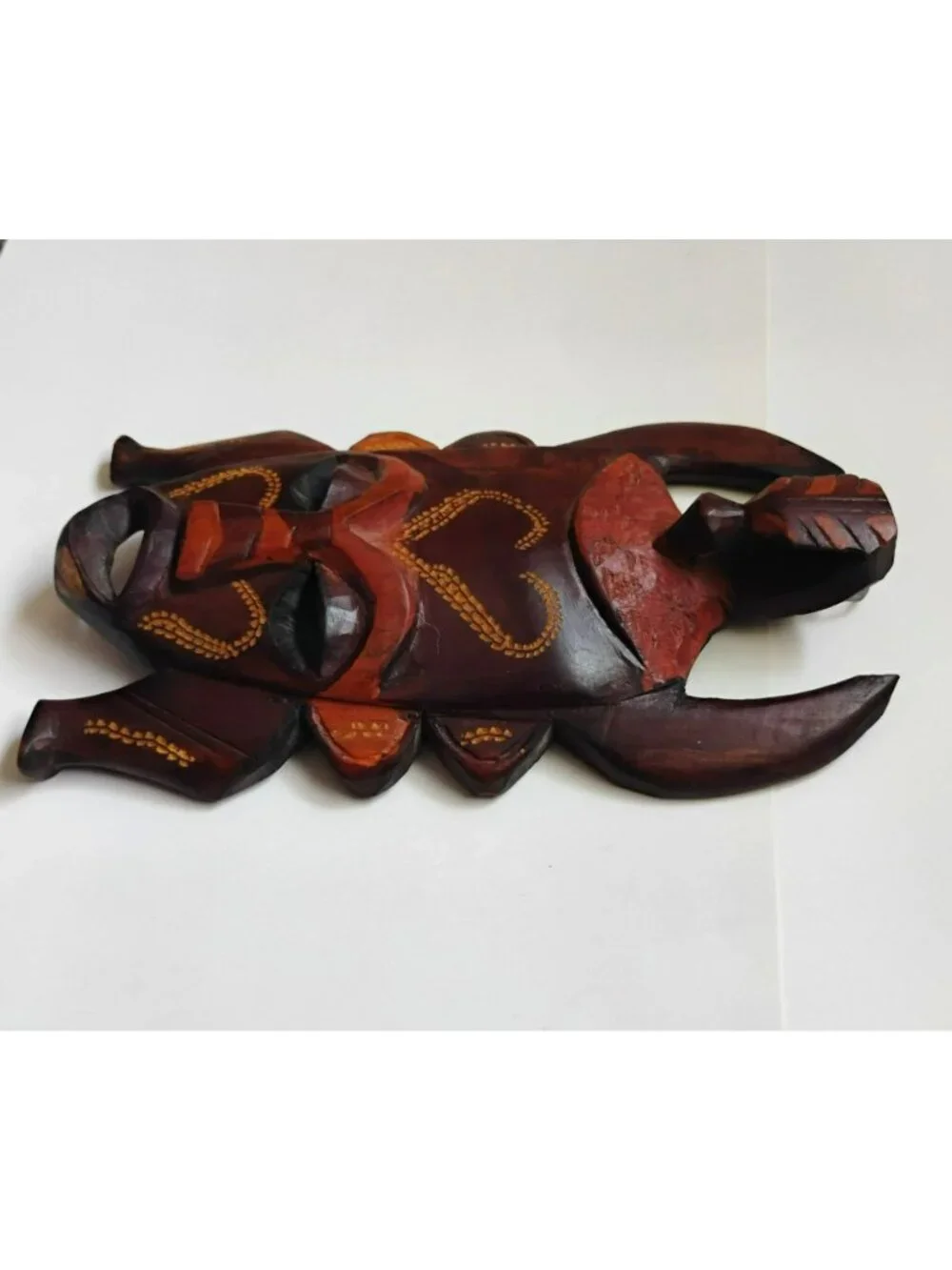 Vintage Kenyan Hand-Carved Wooden Tribal Mask, 9